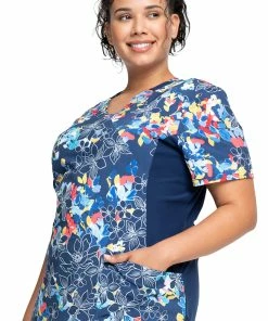 Cherokee Clearance Women's Mock Wrap Fleur Frenzy Print Scrub Top 8 Cherokee Clearance Women's Mock Wrap Fleur Frenzy Print Scrub Top -Cherokee Shop 3 ck ck642 printclearance 650 2