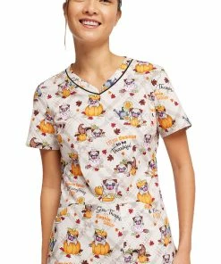 Cherokee Women's Pugkin Spice Season Print Scrub Top 9 Cherokee Women's Pugkin Spice Season Print Scrub Top -Cherokee Shop 3 ck ck646 print 650