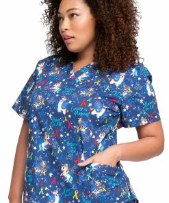 Cherokee Clearance Women's Magical Care Print Scrub Top 8 Cherokee Clearance Women's Magical Care Print Scrub Top -Cherokee Shop 3 ck ck652 printclearance 650 2