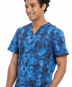 Cherokee Clearance Men's Geo Tie Dye Print Scrub Top 9 Cherokee Clearance Men's Geo Tie Dye Print Scrub Top -Cherokee Shop 3 ck ck692 printclearance 650 1