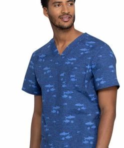 Cherokee Clearance Men's Stay In School Print Scrub Top -Cherokee Shop 3 ck ck692 printclearance 650 2