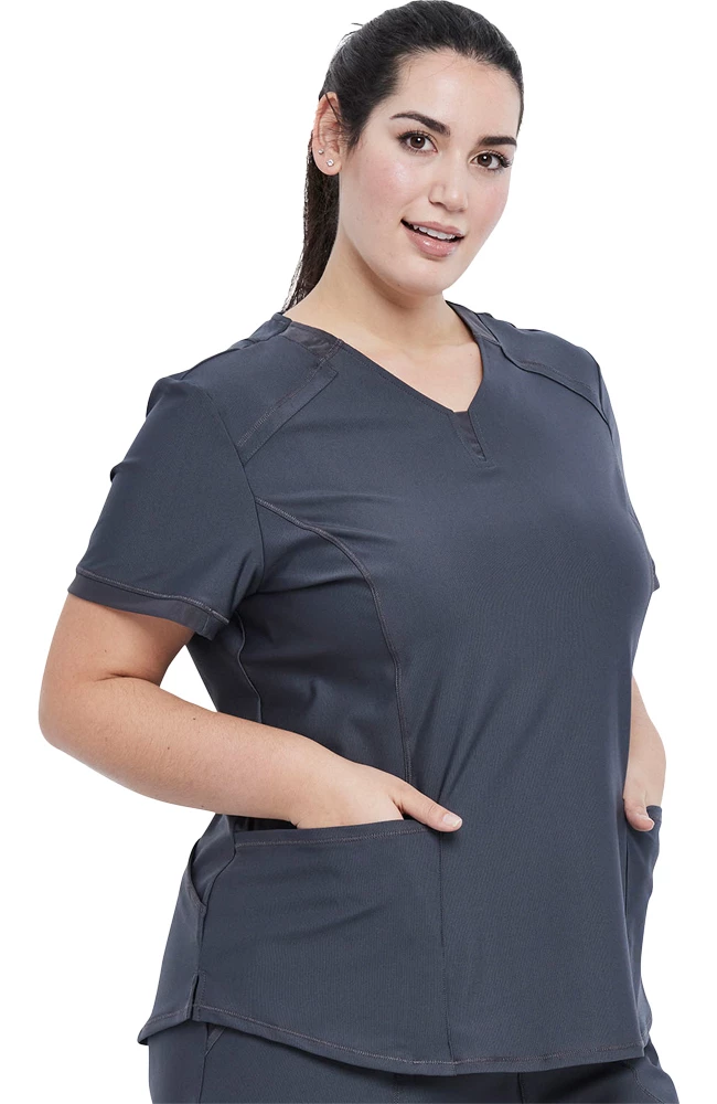 Cherokee Women's V-Neck Solid Scrub Top 5 Cherokee Women's V-Neck Solid Scrub Top - Image 3