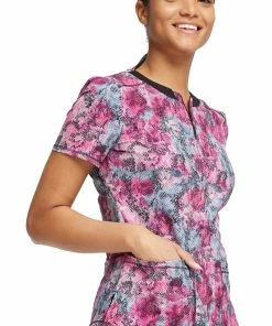 Cherokee Women's Hiss Or Miss Print Scrub Top -Cherokee Shop 3 ck ck880 print 650