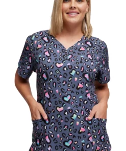 Heartsoul Women's Leopard Sweetheart Print Top -Cherokee Shop 3 ck hs643 print 650