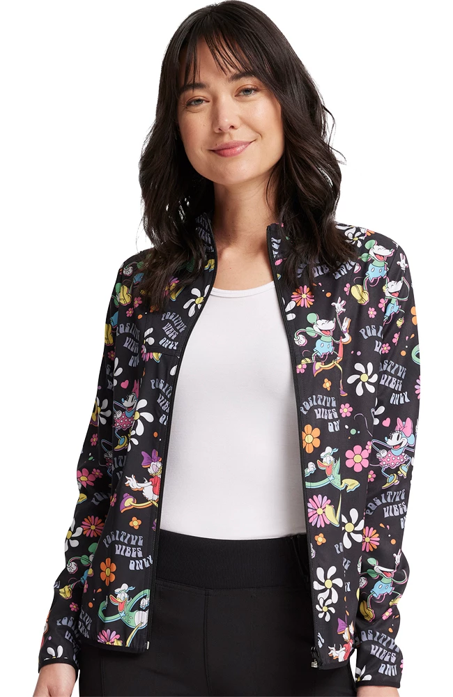 Cherokee Women's Packable Positive Vibes Print Jacket 5 Cherokee Women's Packable Positive Vibes Print Jacket - Image 3