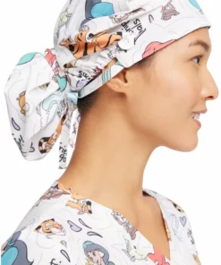Cherokee Women's Friendship Goals Print Bouffant Scrub Hat -Cherokee Shop 3 ck tf514 print 650