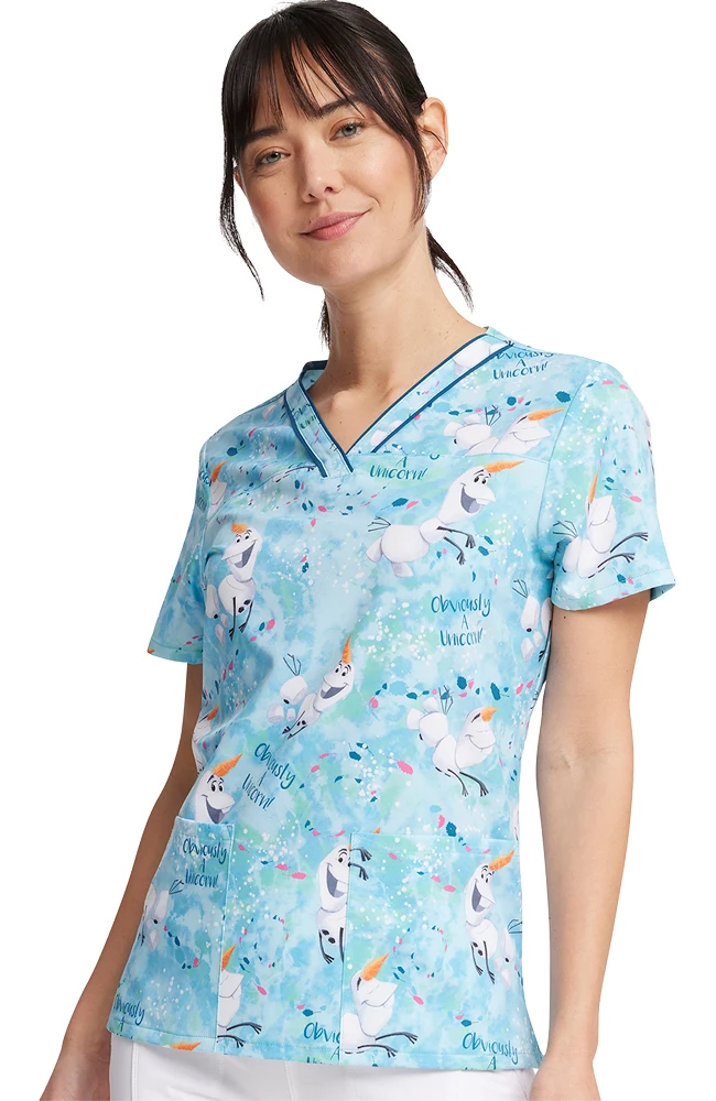 Cherokee Women's Obviously A Unicorn Print Scrub Top 5 Cherokee Women's Obviously A Unicorn Print Scrub Top - Image 3