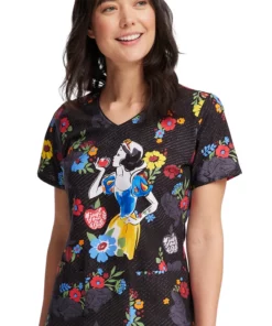 Cherokee Women's Just One Apple Print Scrub Top -Cherokee Shop 3 ck tf614 print 650