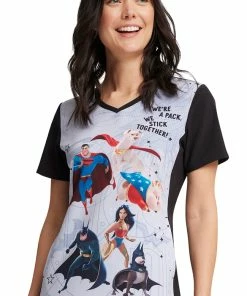 Cherokee Women's Super-Pets Print Scrub Top -Cherokee Shop 3 ck tf627 print 650 1