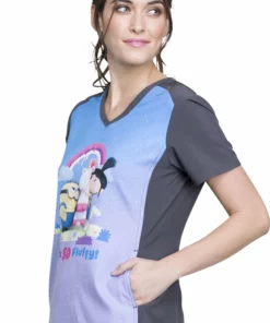 Cherokee Clearance Women's V-Neck Contrast Back Minions Print Scrub Top 8 Cherokee Clearance Women's V-Neck Contrast Back Minions Print Scrub Top -Cherokee Shop 3 ck tf637 printclearance 650 2