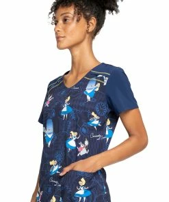 Cherokee Clearance Women's Curious Events Print Scrub Top -Cherokee Shop 3 ck tf645 printclearance 650