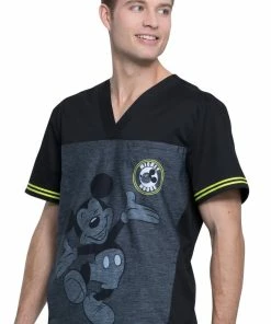 Cherokee Clearance Men's V-Neck Be Yourself Print Scrub Top -Cherokee Shop 3 ck tf707 printclearance 650 1