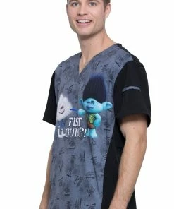 Cherokee Clearance Men's V-Neck Fist Bump Club Print Scrub Top 8 Cherokee Clearance Men's V-Neck Fist Bump Club Print Scrub Top -Cherokee Shop 3 ck tf708 printclearance 650 2