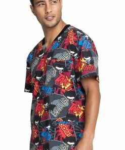 Cherokee Clearance Men's Zap Print Scrub Top -Cherokee Shop 3 ck tf725 printclearance 650
