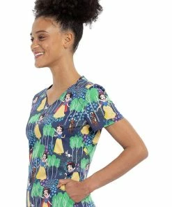 Cherokee Clearance Women's Woodland Stroll Print Scrub Top -Cherokee Shop 3 ck tf732 printclearance 650