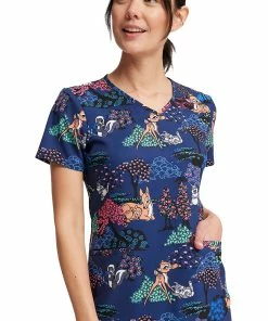 Cherokee Women's Meadow Frolic Print Scrub Top -Cherokee Shop 3 ck tf737 print 650 1