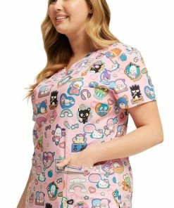 Cherokee Women's Supercute Stickers Print Scrub Top -Cherokee Shop 3 ck tf776 print 650 1
