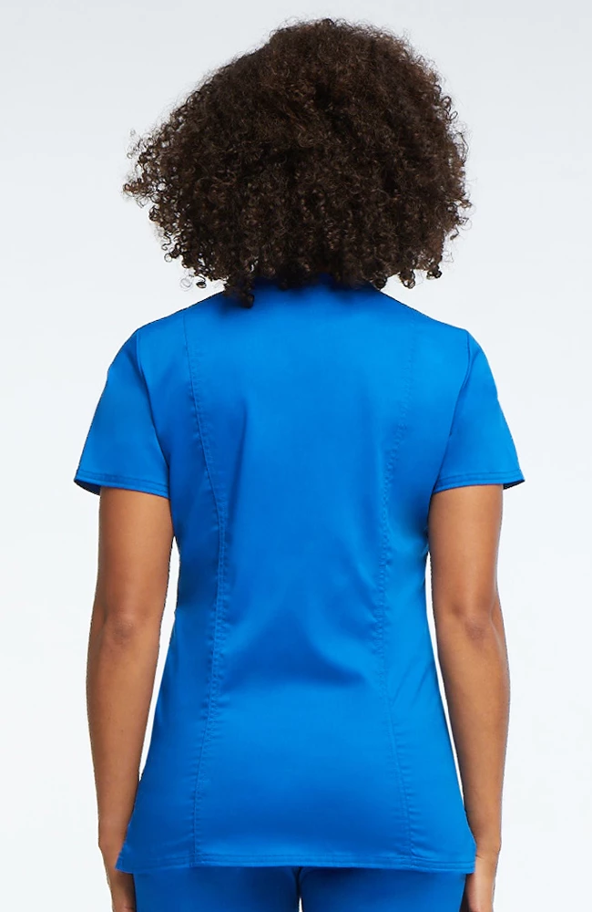 Cherokee Workwear Clearance Women's V-Neck Solid Scrub Top 5 Cherokee Workwear Clearance Women's V-Neck Solid Scrub Top - Image 3