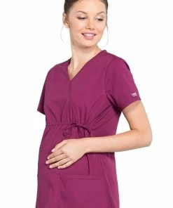 Cherokee Workwear Clearance Women's Maternity Mock Wrap Soft Knit Panel Solid Scrub Top 9 Cherokee Workwear Clearance Women's Maternity Mock Wrap Soft Knit Panel Solid Scrub Top -Cherokee Shop 3 ck ww685 clearance 650