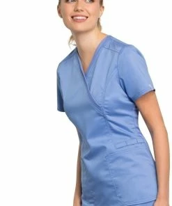 Cherokee Workwear Women's Mock Wrap Solid Scrub Top 8 Cherokee Workwear Women's Mock Wrap Solid Scrub Top -Cherokee Shop 3 ck ww775ab 650