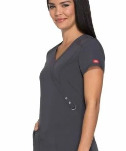 Dickies Clearance Women's Mock Wrap Solid Scrub Top -Cherokee Shop 3 di 85956 clearance 650