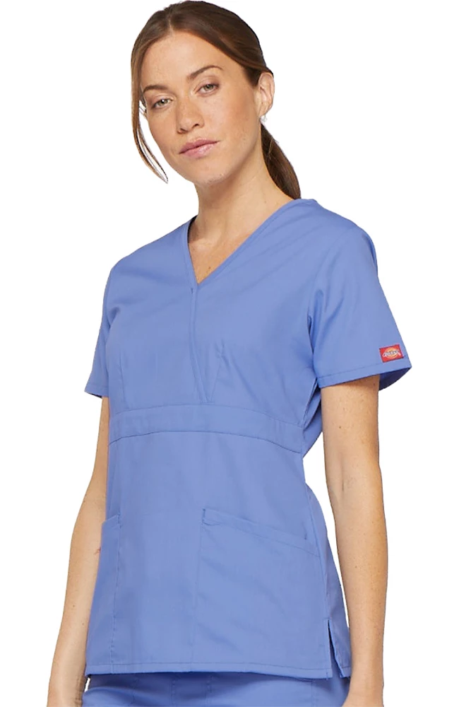 Dickies Clearance Women's Mock Wrap Solid Scrub Top 5 Dickies Clearance Women's Mock Wrap Solid Scrub Top - Image 3