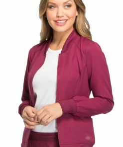 Dickies Clearance Women's Zip Front Warm-Up Solid Scrub Jacket -Cherokee Shop 3 di dk330 clearance 650
