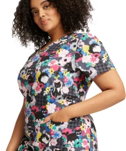 Dickies Women's V-Neck Furever Floral Print Scrub Top 10 Dickies Women's V-Neck Furever Floral Print Scrub Top -Cherokee Shop 3 di dk616 print 650