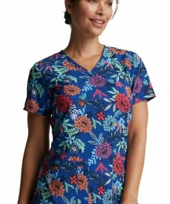 Dickies Clearance Women's Tropic Blooms Print Scrub Top -Cherokee Shop 3 di dk616 printclearance 650 1