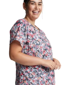 Dickies Clearance Women's Daisy Duty Print Scrub Top -Cherokee Shop 3 di dk616 printclearance 650