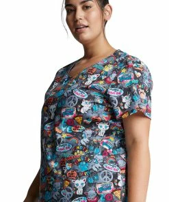 Dickies Clearance Women's Pawsitive Vibes Print Scrub Top 8 Dickies Clearance Women's Pawsitive Vibes Print Scrub Top -Cherokee Shop 3 di dk700 printclearance 650 1