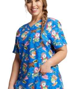 Dickies Women's V-Neck Livin' On The Hedge Print Scrub Top 8 Dickies Women's V-Neck Livin' On The Hedge Print Scrub Top -Cherokee Shop 3 di dk717 print 650