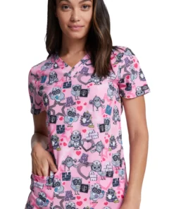 Dickies Clearance Women's Hoo Cares For You Print Scrub Top 11 Dickies Clearance Women's Hoo Cares For You Print Scrub Top -Cherokee Shop 3 di dk717 printclearance 650 1