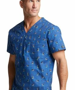 Dickies Clearance Men's Doggone Cool Print Scrub Top 8 Dickies Clearance Men's Doggone Cool Print Scrub Top -Cherokee Shop 3 di dk725 printclearance 650