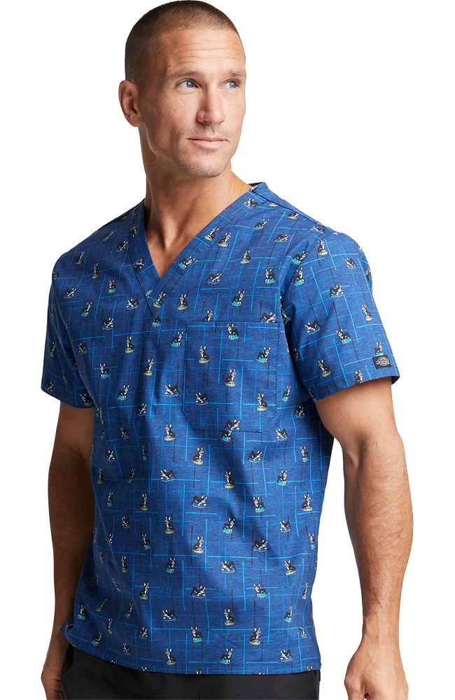 Dickies Clearance Men's Doggone Cool Print Scrub Top 5 Dickies Clearance Men's Doggone Cool Print Scrub Top - Image 3