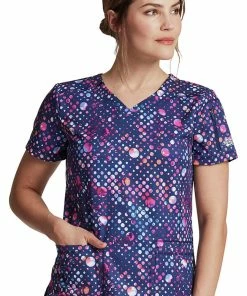 Dickies Women's Dot's Get Going Print Scrub Top 7 Dickies Women's Dot's Get Going Print Scrub Top -Cherokee Shop 3 di dk731 print 650 2