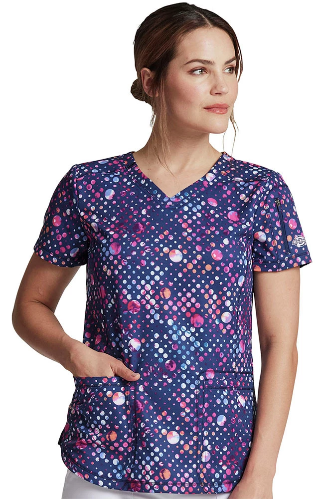 Dickies Women's Dot's Get Going Print Scrub Top 5 Dickies Women's Dot's Get Going Print Scrub Top - Image 3