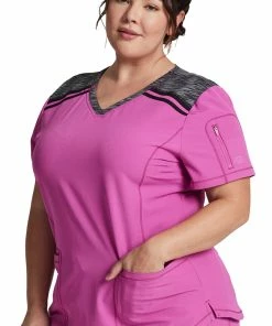 Dickies Clearance Women's V-Neck Solid Scrub Top -Cherokee Shop 3 di dk740 clearance 650