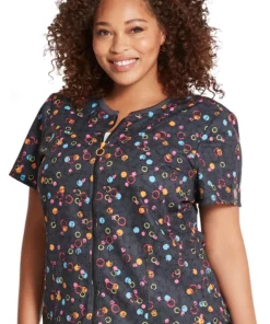 Dickies Clearance Women's Dots So Bright Print Scrub Top -Cherokee Shop 3 di dk776 printclearance 650