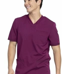 Dickies Men's Knitted Panel Solid Scrub Top 8 Dickies Men's Knitted Panel Solid Scrub Top -Cherokee Shop 3 di dk845 650