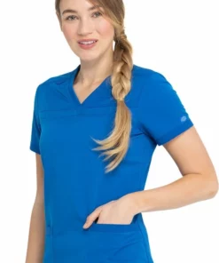 Dickies Women's V-Neck Rib Knit Panel Solid Scrub Top -Cherokee Shop 3 di dk870 650