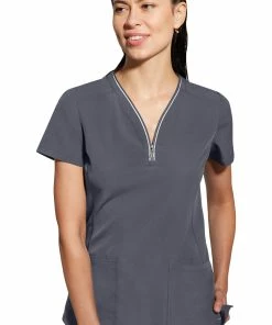 Healing Hands Women's Sonia Zip Y-Neck Scrub Top -Cherokee Shop 3 hh 2274 650
