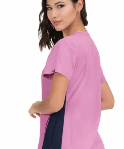 Koi Clearance Women's Lotus Colorblock Jewel Neck Solid Scrub Top -Cherokee Shop 3 ko 388 clearance 650