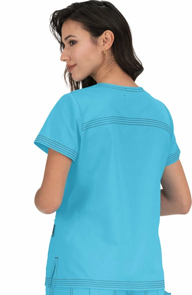 Koi Clearance Women's Kyra V-Neck Solid Scrub Top 5 Koi Clearance Women's Kyra V-Neck Solid Scrub Top - Image 3