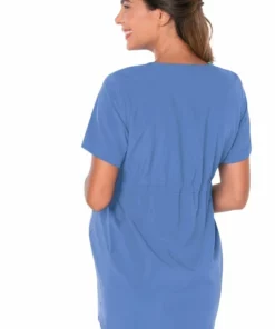 Landau Women's Maternity V-Neck Empire Waist Tunic Solid Scrub Top -Cherokee Shop 3 ln 4399 650