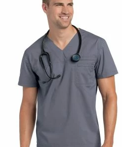 Landau Clearance Men's V-Neck Solid Scrub Top -Cherokee Shop 3 ln 7478 clearance 650