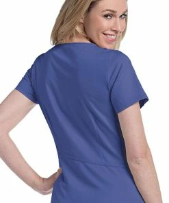 Urbane Clearance Women's Sophie Crossover Solid Scrub Top -Cherokee Shop 3 ln 9577 clearance 650