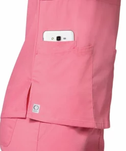 EON Clearance Women's COOLMAX Mock Wrap Mesh Panel Solid Scrub Top -Cherokee Shop 3 mv 1748 clearance 650