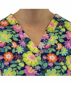 Maevn Uniforms Women's Antique Floral Print Scrub Top 8 Maevn Uniforms Women's Antique Floral Print Scrub Top -Cherokee Shop 3 mv 1767 print 650 3