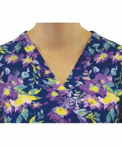 Maevn Uniforms Women's Nature's Calm Print Scrub Top -Cherokee Shop 3 mv 1767 print 650 5